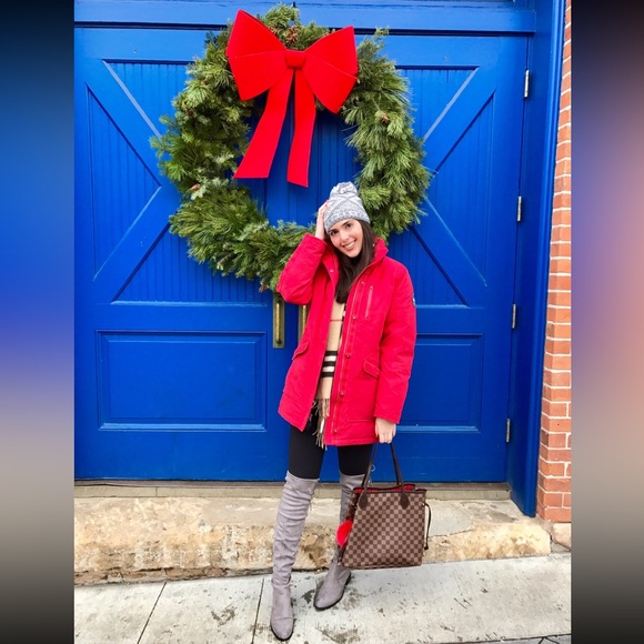 Lands End Expedition Parka Red Winter Coat - Picture 4 of 13